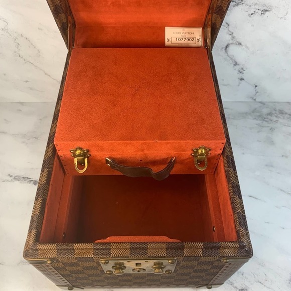 Louis Vuitton Damier Trunk Boite Flacons Ebene Beauty Case Monogram Train Vanity - Picture 5 of 13